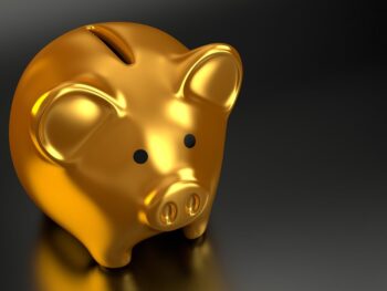 piggy bank, gold, money